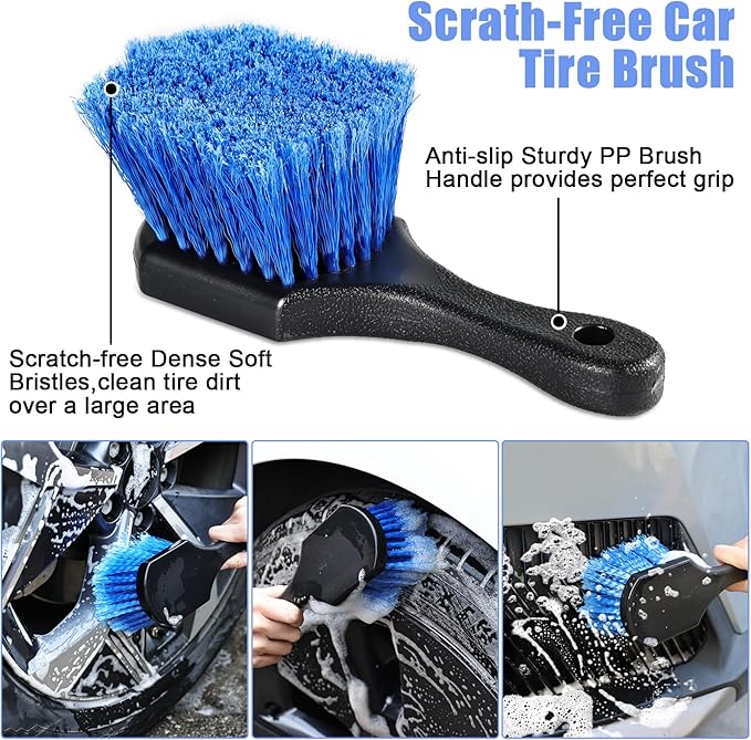 anngrowy 56.7" Car Wash Brush Mop Kit Mitt Sponge - Image 5