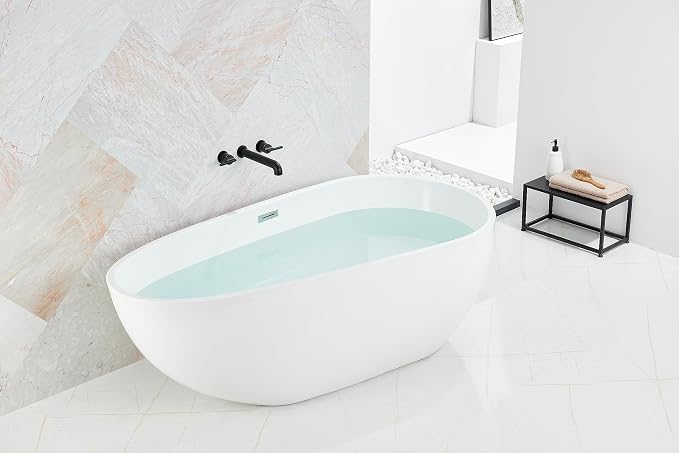 SITGES Solid Brass Wall Mount Tub Filler, High-End Design, High Flow Bathtub - Image 5