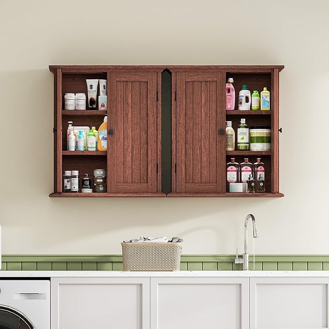 ChooChoo Bathroom Wall Cabinet, Over The Toilet Space Saver Storage Cabinet - Image 6