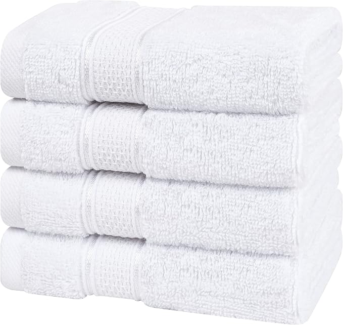 American Soft Linen Salem Washcloth Sets, 4 Piece Luxury 600 GSM 100% Cotton - Image 4