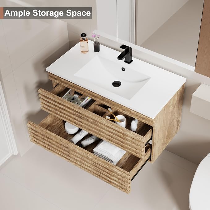 LUCKWIND 36" Floating Bathroom Vanity - Image 4