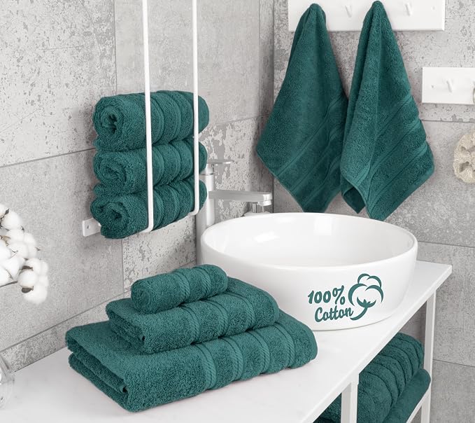 American Soft Linen Luxury 6 Piece Towel Set, 2 Bath Towels 2 Hand Towel 2 - Image 3