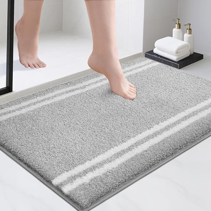 PURRUGS Bathroom Rug Non-Slip Machine Washable 24" x 36", Super Absorbent and by PURRUGS