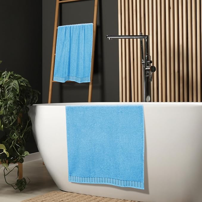 Cotton 2 Pack Oversized Bath Towel Set 28x55 inches, Large Bath Towels - Image 4