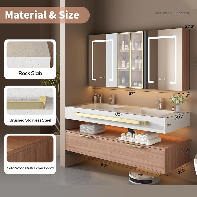60-Inch Double Sink Vanity - Image 2