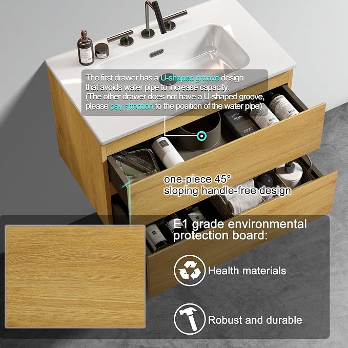 Floating Wall Mounted Bathroom Vanity - Image 2
