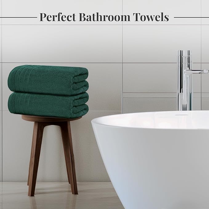 Tens Towels Pack of 4 Extra Large Bath Towels 30 x 60 Inches, 100% Cotton - Image 4