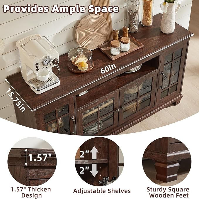 Large Sideboard Buffet Cabinet - Image 6