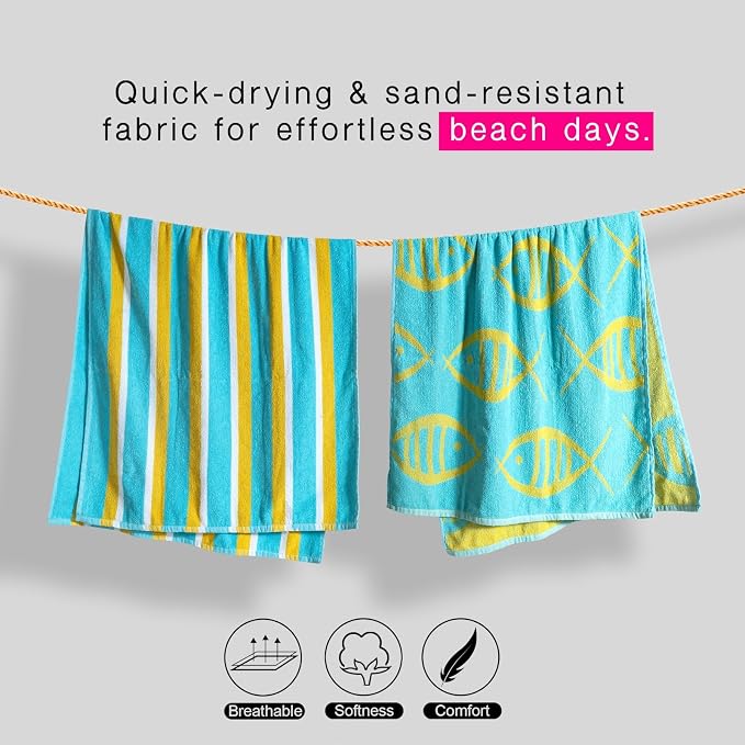CASA COPENHAGEN Miami Bath Sheets Designed in Denmark Rough and Tough, Quick Dry - Image 2