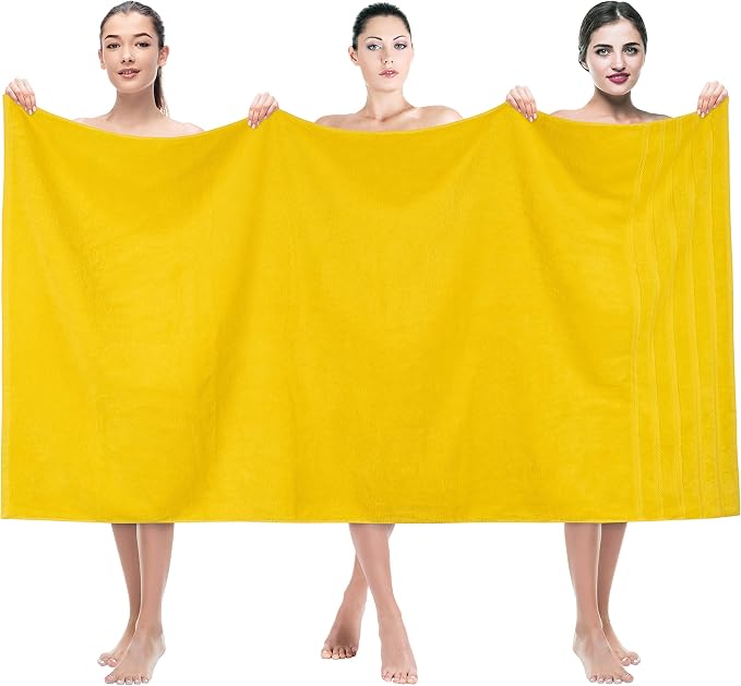 American Soft Linen 35x70 Jumbo Large Bath Towels, 600 GSM 100% Cotton Turkish by AmericanSoftLinen
