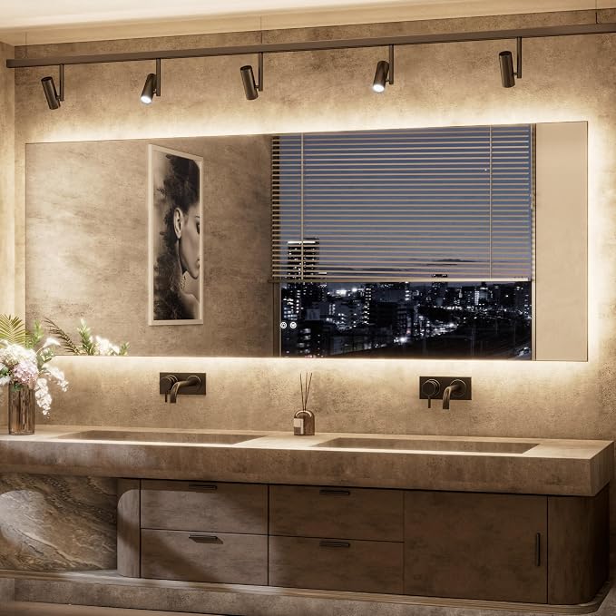 TETOTE Backlit Bathroom 84 x 32 Vanity Mirror by TETOTE