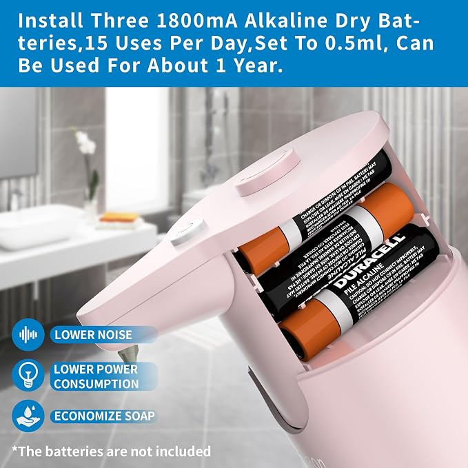 Aunmaon Automatic Touchless Soap Dispenser, Adjustable Volume - Image 3