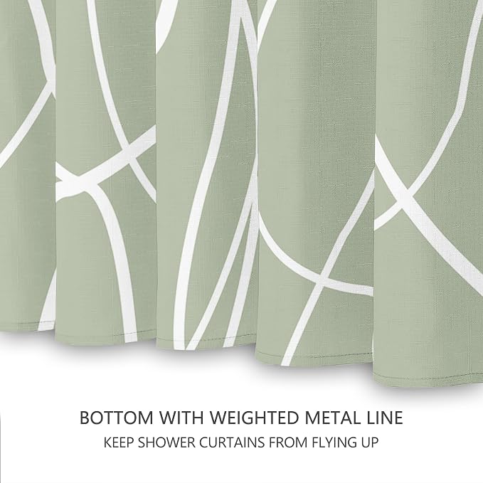 Tititex Morden 140gms Faux Linen Fabric Bath Shower Curtain Set Textured Fabric - Image 4