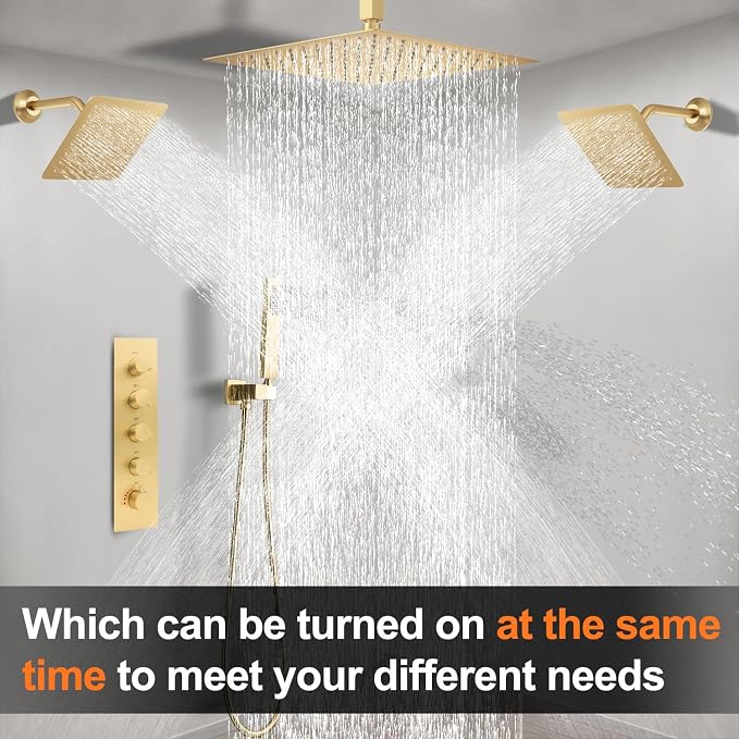 Thermostatic Shower System Three Shower Heads - Image 3