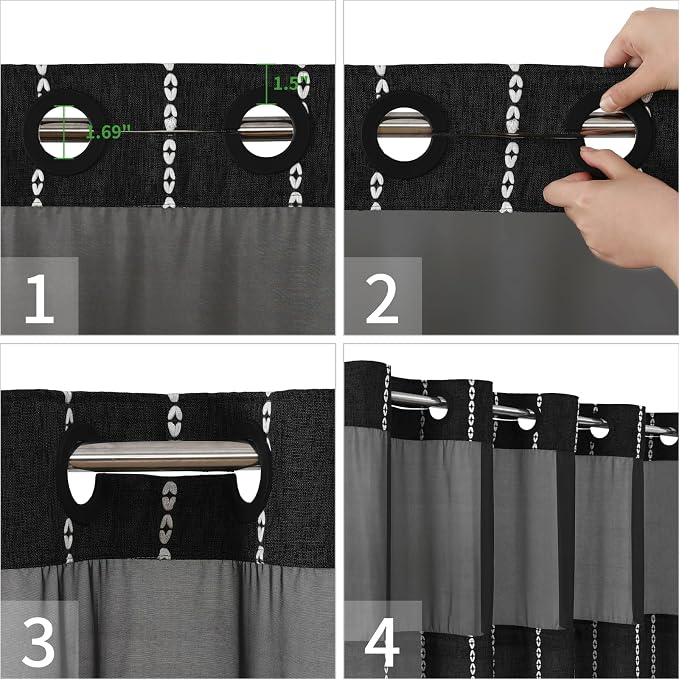 No Hook Stall Shower Curtain - Image 5