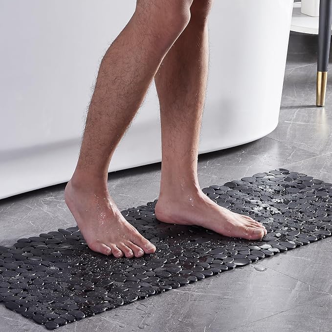 Bath Shower Mat Non Slip: Extra Large Pebble Bathtub mat - Image 7
