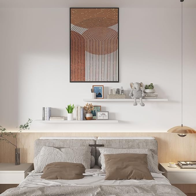 SAUMONIERES 48 Inch Floating Wall Shelves - Image 3