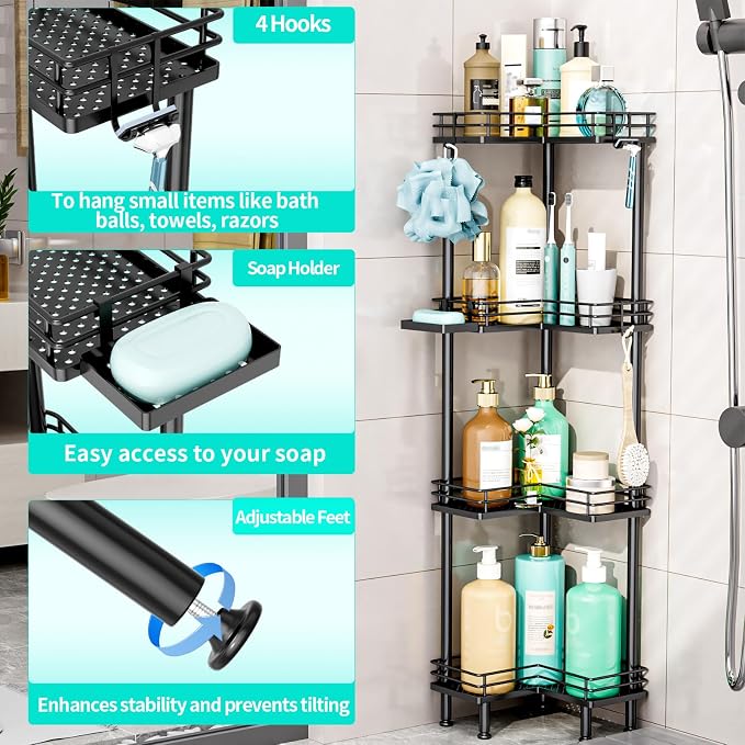 HapiRm Corner Shower Caddy Organizer - Image 2