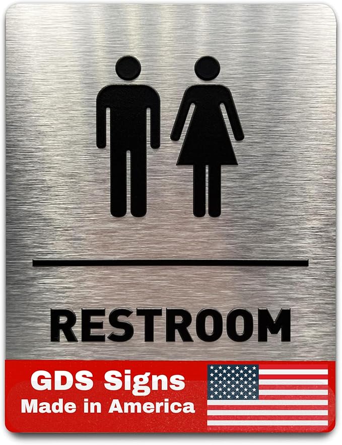 Unisex Bathroom Sign by GDS by GDS