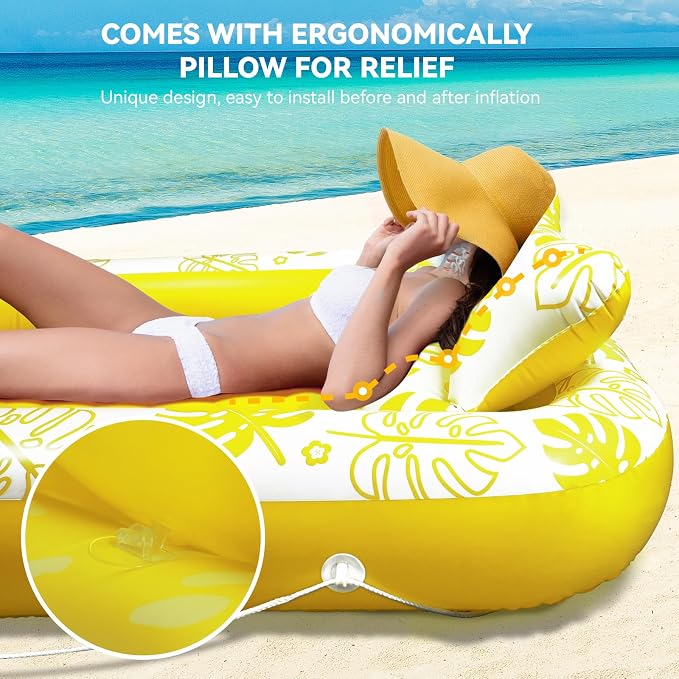 Inflatable Tanning Pool Lounger Float - Image 3