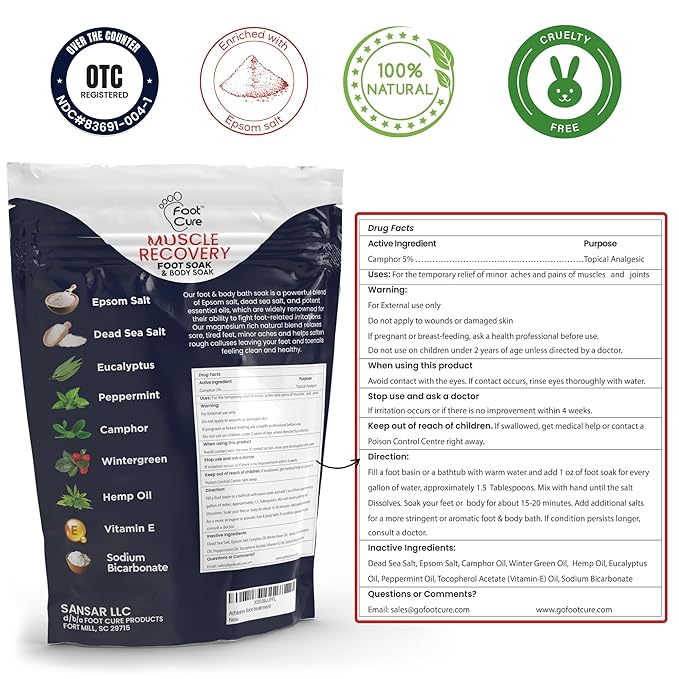 FOOT CURE Premium Epsom Salt Foot Soak - Image 7