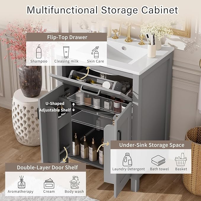 Linique 24" Bathroom Vanity - Image 4