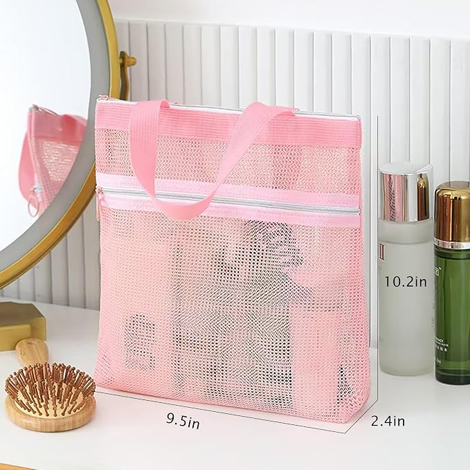 Mesh Shower Caddy Portable Quick Dry Tote Bag - Image 5