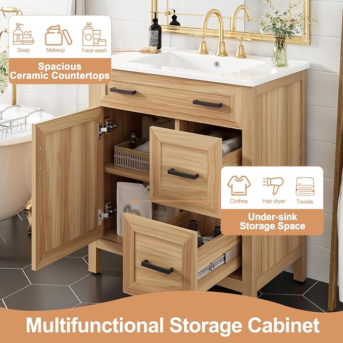 Harper & Bright Designs 30" Bathroom Vanity - Image 6