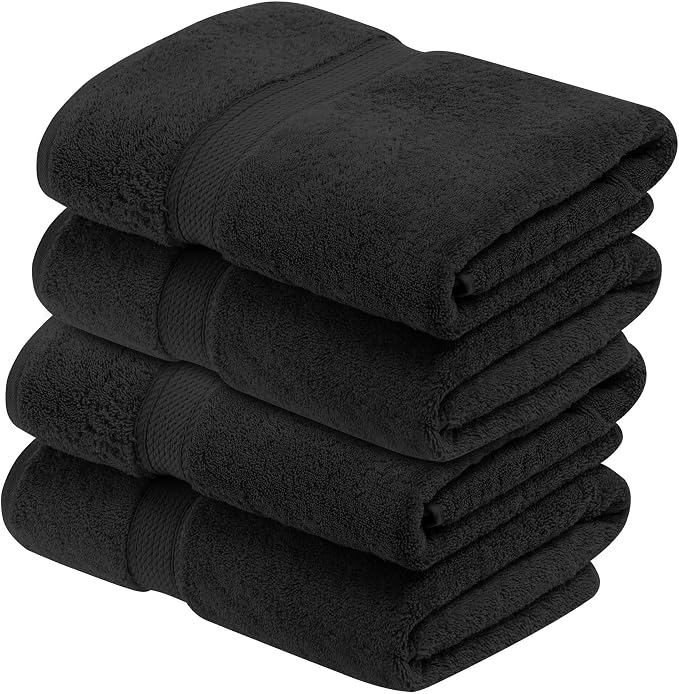 Superior Egyptian Cotton Pile Bath Towel Set of 4, Ultra Soft Luxury Towels - Image 2