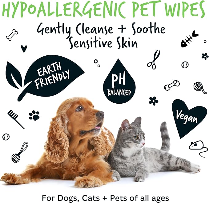 BUGALUGS Dog Wipes, 100% Plastic Free Biodegradable pet Wipes - Image 9