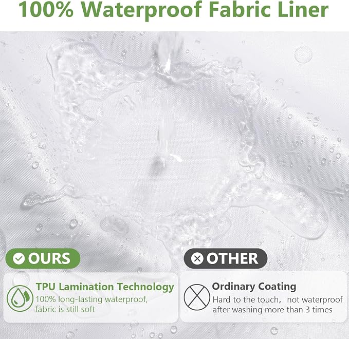No Hook Waffle Weave Shower Curtain Set - Image 4