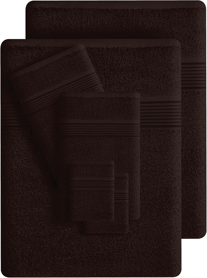 Belizzi Home 100% Cotton Towel Set, Contains 6 Bath Towel, 6 Hand Towel - Image 3