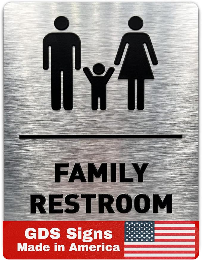 Family Bathroom Sign by GDS by GDS