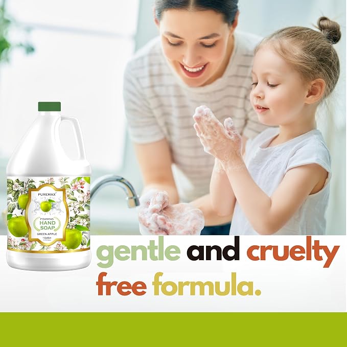 Foaming Hand Soap Refill with Essential Oils | Green Apple | Moisturizing | - Image 5