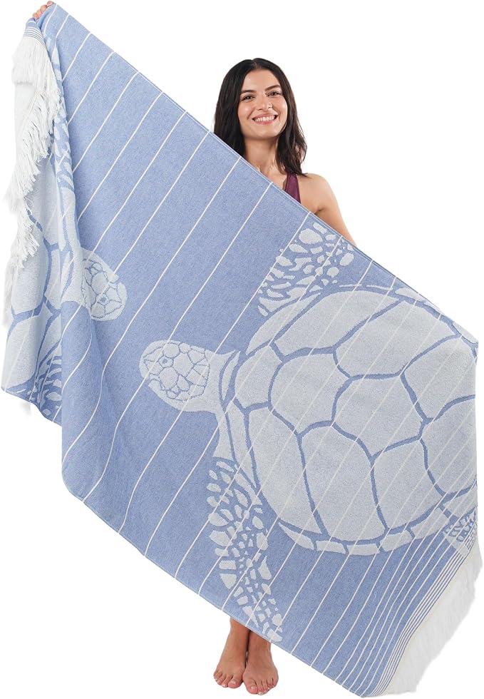 SOFE H&L | LINVIA Foutah Quick Dry Beach Towel Pack of 2 CARETTA - Image 5