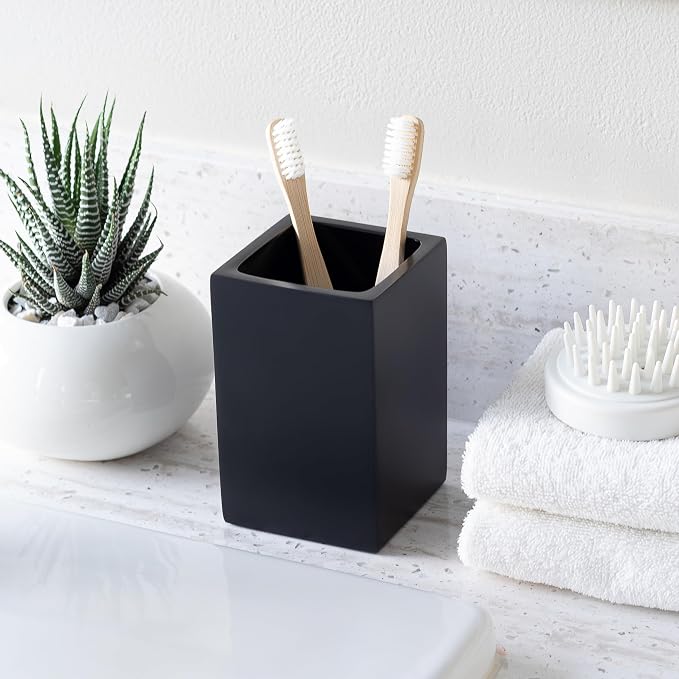 Matte Black Toothbrush and Toothpaste Holder - Image 7