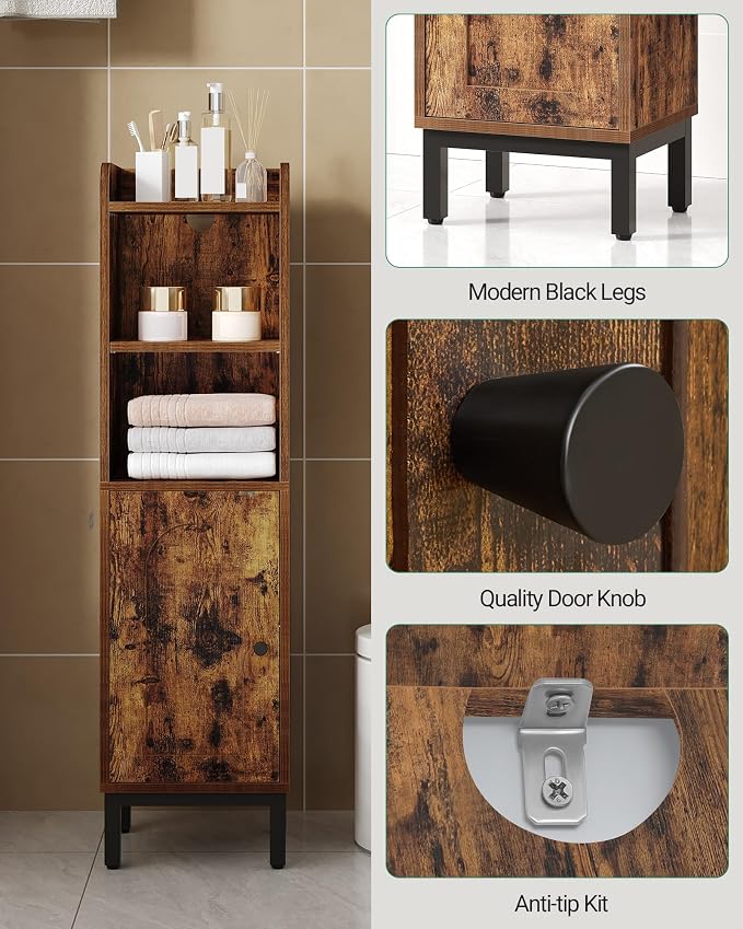 Bathroom Storage Cabinet, Small Corner Floor Cabinet - Image 7