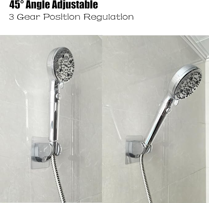 Strong Adhesive and Waterproof Shower Head Holder, Adjustable Handheld Shower - Image 4