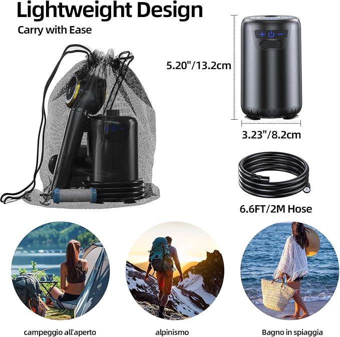 Portable Shower for Camping, 8000mAh Rechargeable Camping Shower - Image 5
