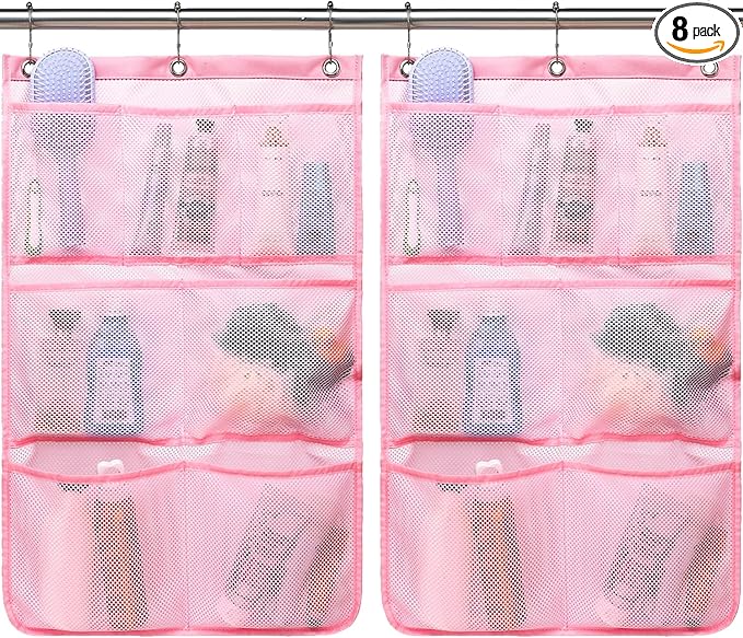 Mesh Shower Caddy Hanging, Quick-Drying Shower Organizer by Fammart