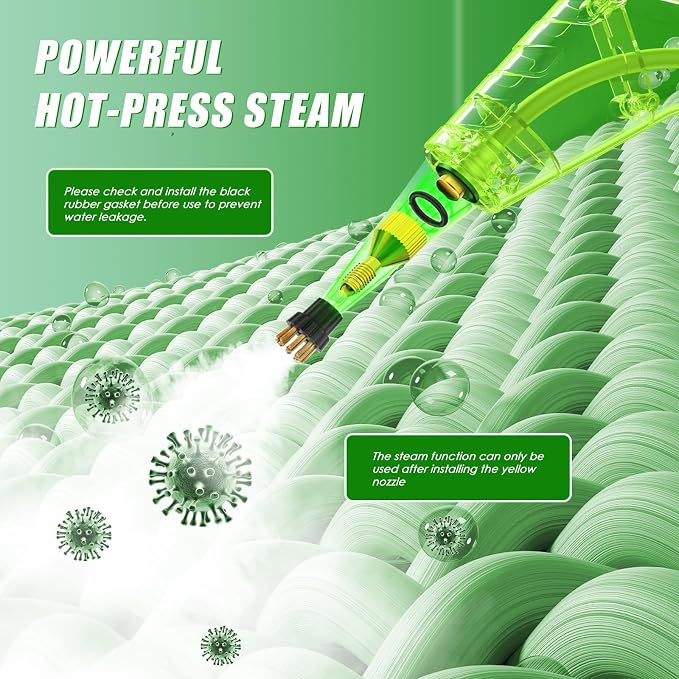 3BAR Steam Cleaner, 2200W Handheld Steam Cleaner whit 8 Accessories - Image 2