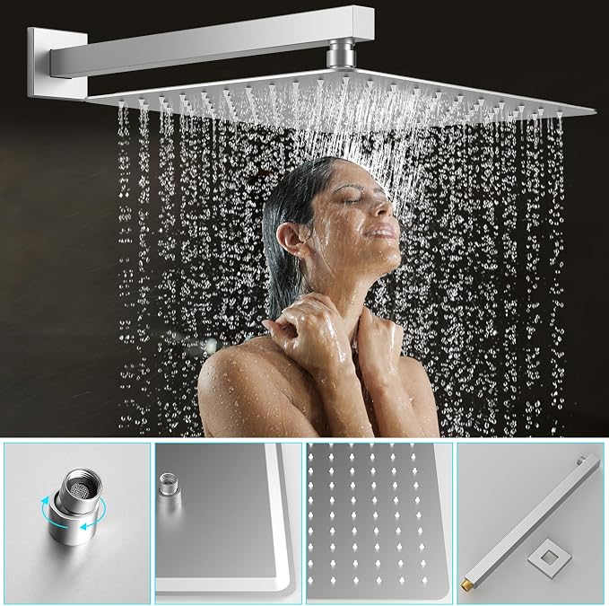 Shower System Modern Rain Brass Faucet Set - Image 5
