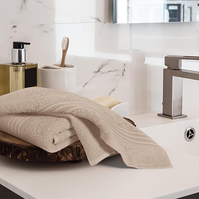 BOUTIQUO Ultra Soft Cotton 6 -Piece Hand Towel Set 16x24 Inch, Spa & General - Image 3