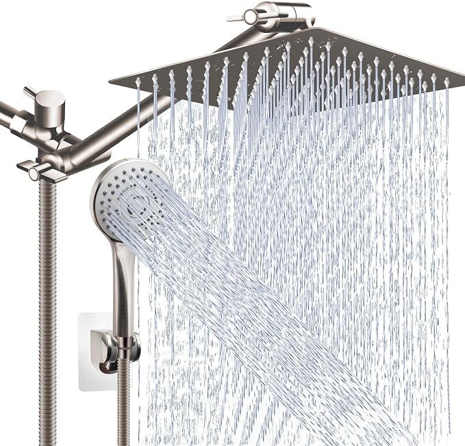 Shower Head Combo, Powerful Shower Spray Against Low Pressure Water by PINWIN