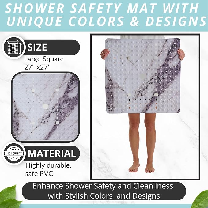 ENKOSI Square Shower Mat 27x27 inch - Image 3