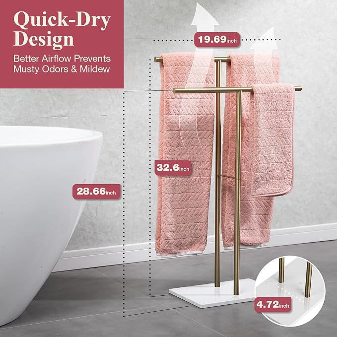 Towel Stand – Freestanding Towel Rack - Image 2