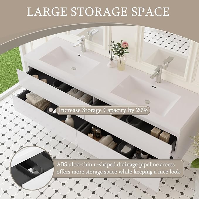 72" Floating Bathroom Vanity - Image 7