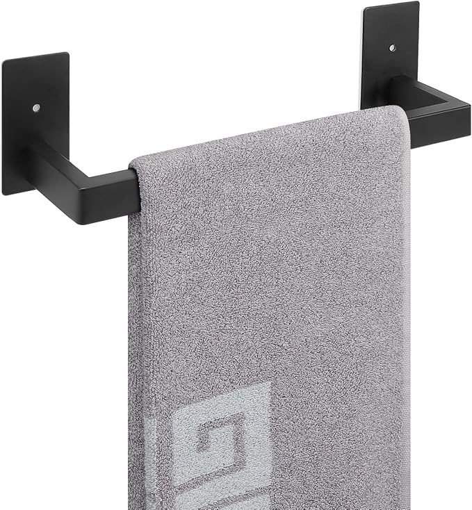 NearMoon Self Adhesive Bathroom Towel Bar, Stainless Steel Square Bath Wall by NearMoon