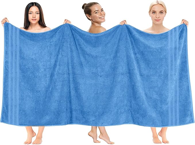 DAN RIVER 2 Pack Luxury Bath Sheets 35x70, 600 GSM, Soft & Quick Dry 100% Ring - Image 5