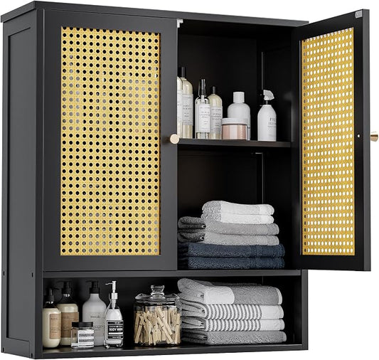 Bathroom Wall Cabinet, Bamboo Over-The-Toilet Storage Organizer by VOVALACraftingDreamHomes